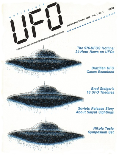 Cover of UFO Magazine, Volume 1, No. 1