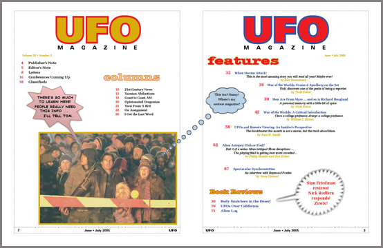 Contents of UFO Magazine, Volume 20, No. 3