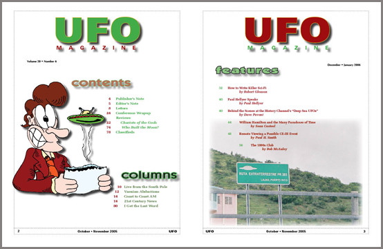Contents of UFO Magazine, Volume 20, No. 6