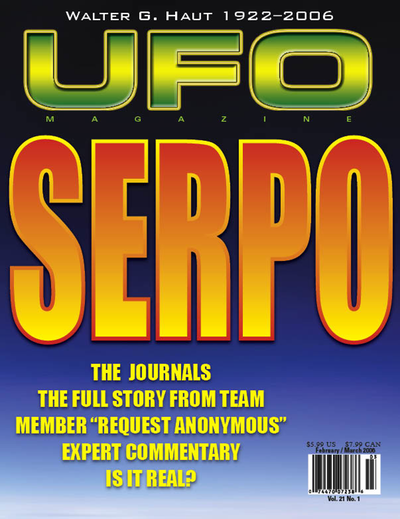 Cover of UFO Magazine, Volume 21, No. 1