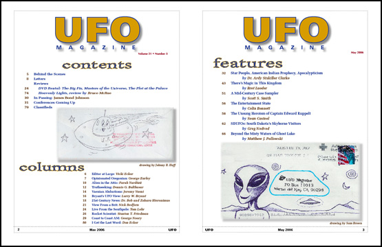 Contents of UFO Magazine, Volume 21, No. 3