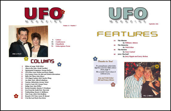 Contents of UFO Magazine, Volume 21, No. 7