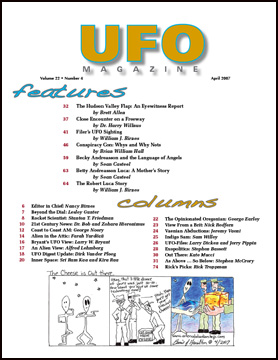 Contents of UFO Magazine, Volume 22, No. 4