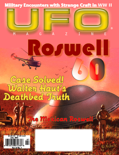 Cover of UFO Magazine, Volume 22, No. 7