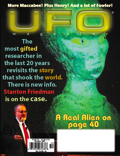 Cover of UFO Magazine, Volume 22, No. 10