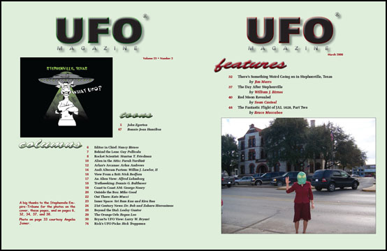 Contents of UFO Magazine, Volume 23, No. 2