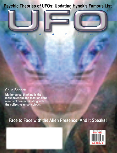 Cover of UFO Magazine, Volume 23, No. 3