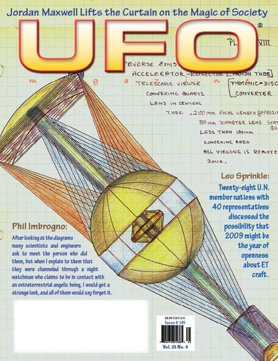 Cover of UFO Magazine, Volume 23, No. 4