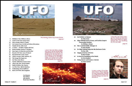 Contents of UFO Magazine, Volume 23, No. 6