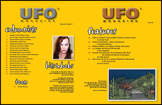 Contents of UFO Magazine, Volume 24, No. 1