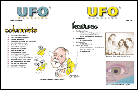 Contents of UFO Magazine, Volume 24, No. 3